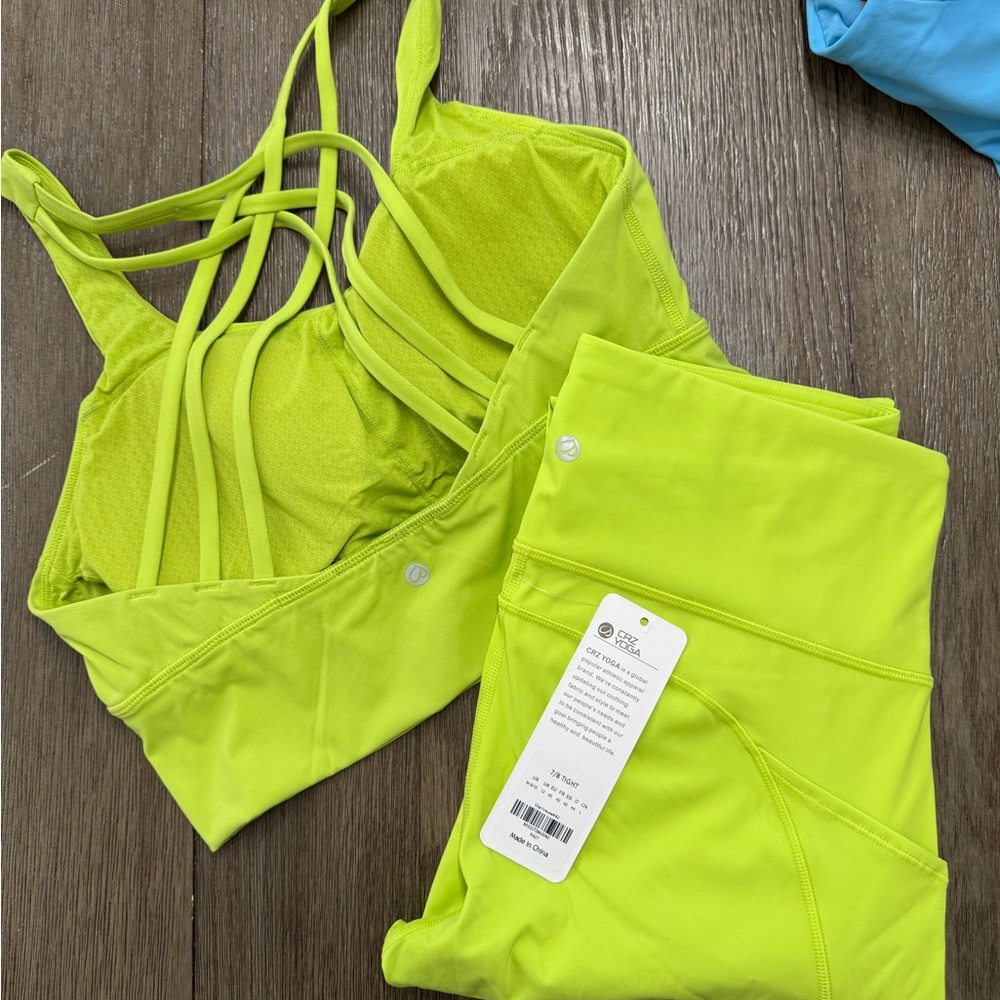 CRZ yoga bra and leggings set